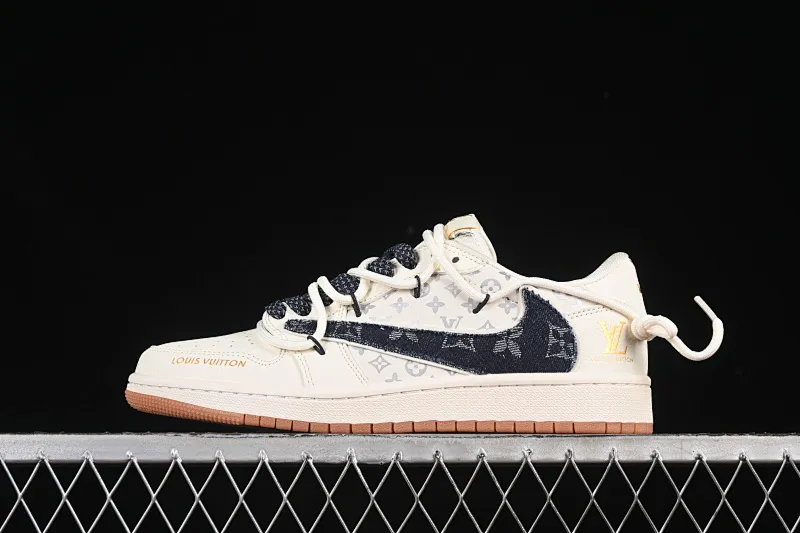 All categories Air Jordan Jordan series basketball shoes Air Jordan 1 Low High-end customized low-top sneakers Travis Scott x Fragment Design x Air Jordan 1 Low OG SP AJ1 LV joint rubber bottom drawstring low-top cultural casual sneakers DM6868-110